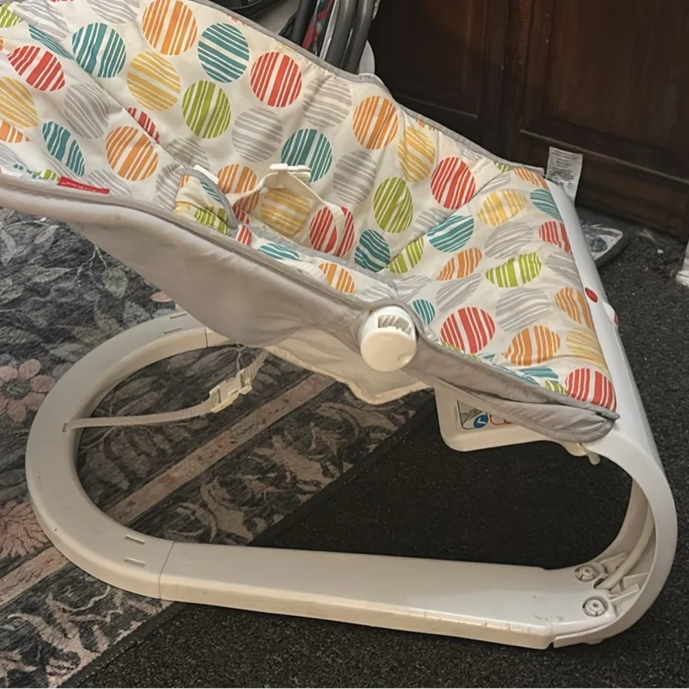 Fisher-Price Multicolor Striped Baby Bouncer - Picture 2 of 2